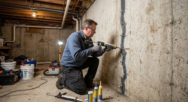 Basement Crack Repair in Kalamazoo County, MI