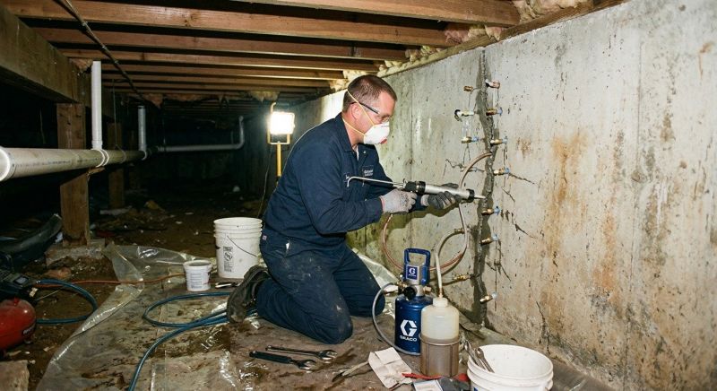 Basement Foundation Repair in Gobles, MI