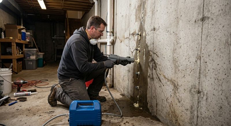 Basement Foundation Repair in Richland, MI