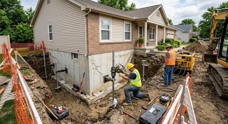 Building Foundation Repair in Three Rivers, MI