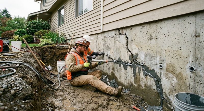 Cracked Foundation Repair in Paw Paw, MI