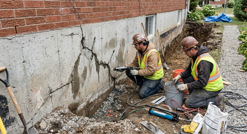 Cracked Foundation Repair in Scotts, MI