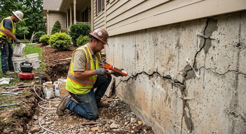 Cracked Foundation Repair in Vicksburg, MI