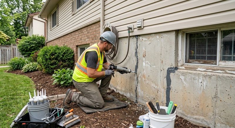 Foundation Crack Sealing in Kalamazoo County, MI