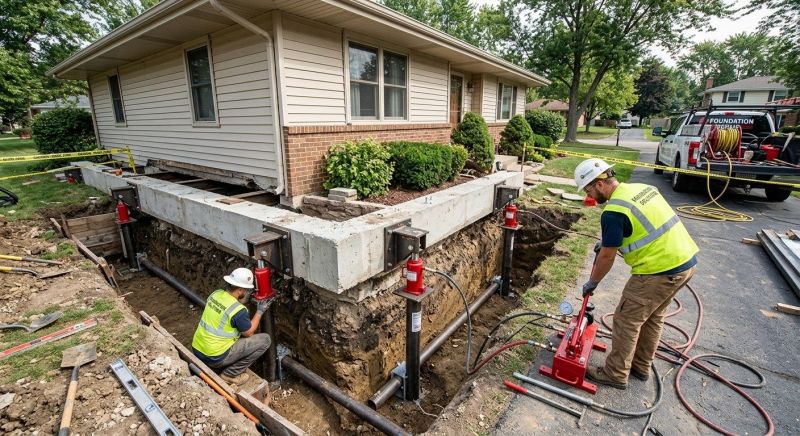Foundation Jacking in Otsego, MI