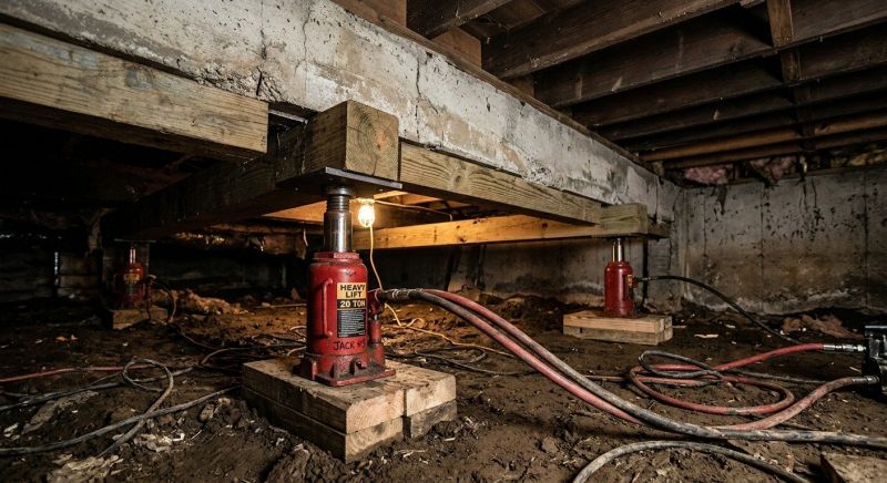 Foundation Jacking in Scotts, MI