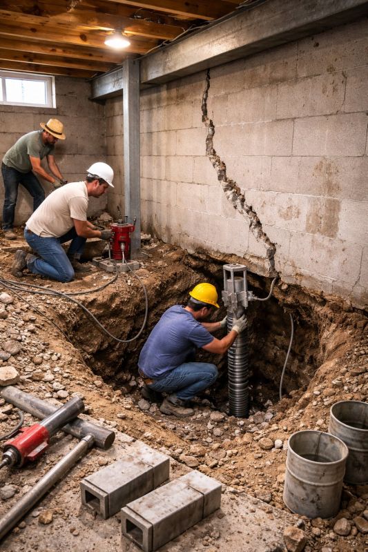 Foundation Structural Repair in Colon, MI
