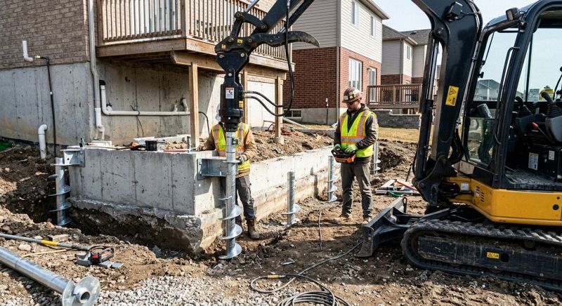 Helical Piers Installation in Kalamazoo County, MI