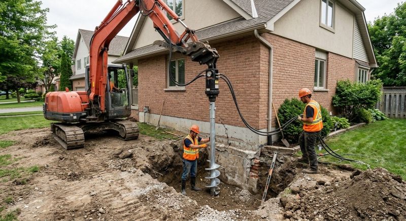 Helical Pile Installation in Kalamazoo County, MI