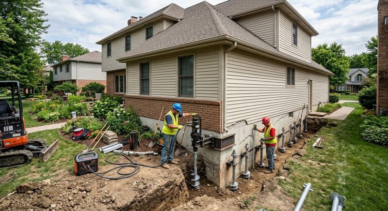 Helical Pile Installation in Kalamazoo County, MI