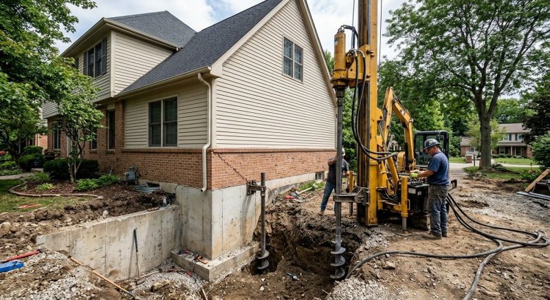 Helical Pile Installation in Kalamazoo County, MI