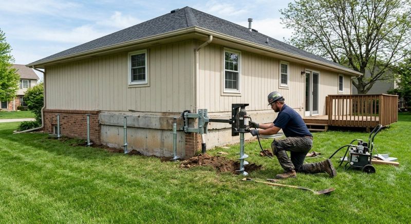 Settling Foundation Service in Scotts, MI