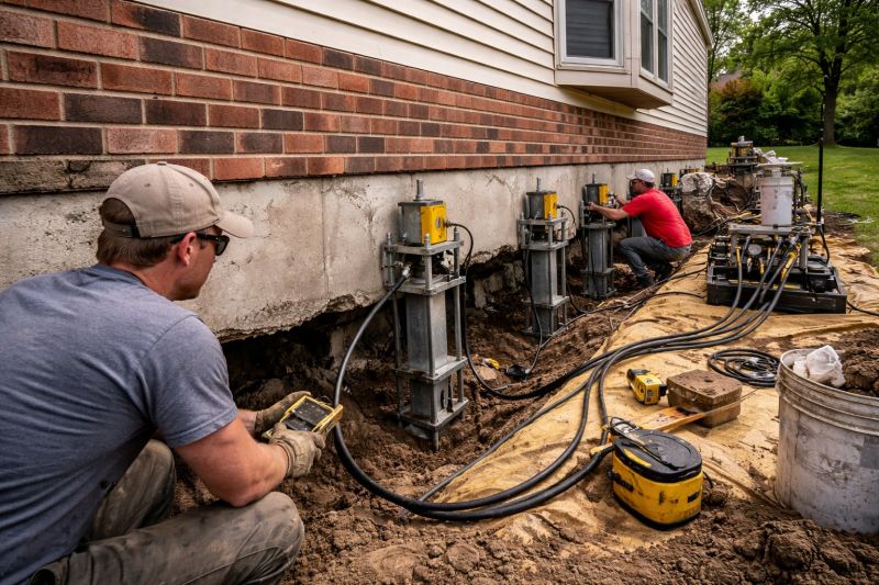 Settling Foundation Service in Vicksburg, MI