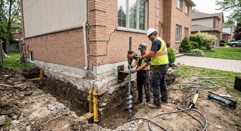 Sinking Foundation Repair in Gobles, MI