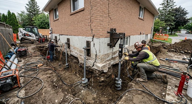 Sinking Foundation Repair in Kalamazoo, MI