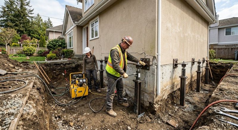 Sinking Foundation Repair in Paw Paw, MI
