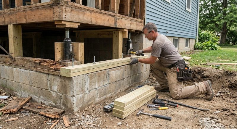Sinking Foundation Repair in Portage, MI