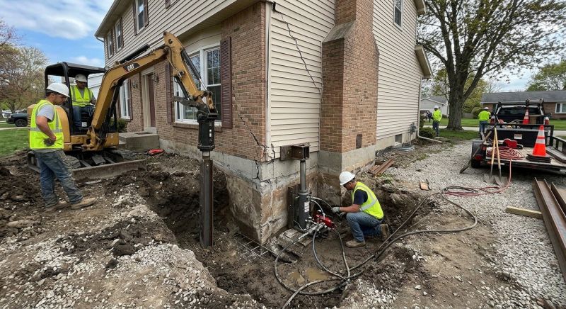 Sinking Foundation Repair in Richland, MI